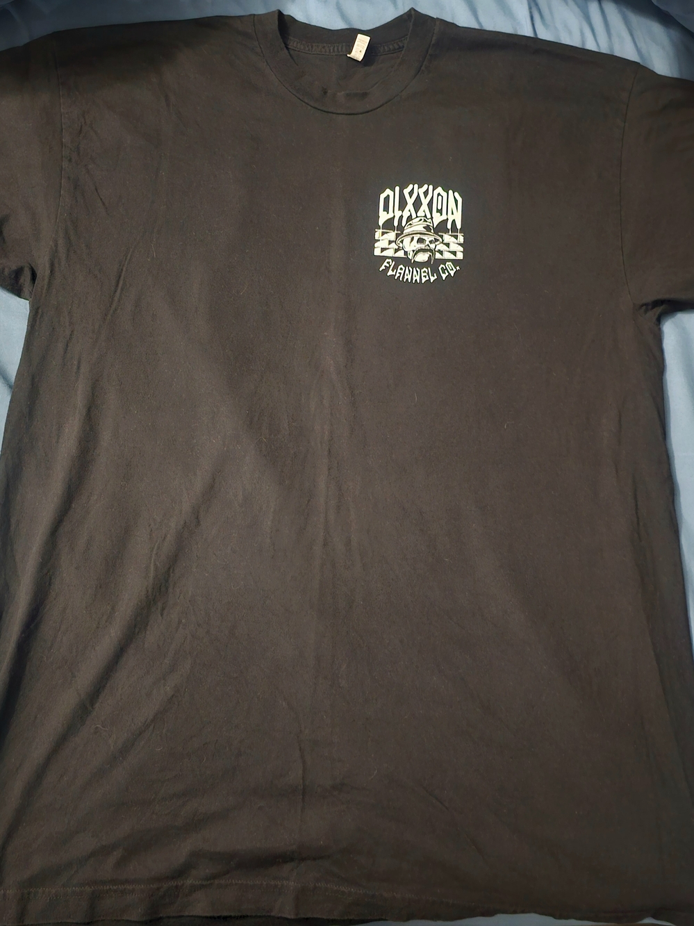 Dixxon Black Graphic Crew Neck T‑Shirt